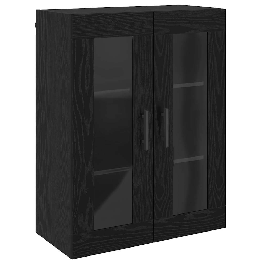 Veggskap Veggmontert Svart eik 69.5 x 34 x 90 cm Konstruert tre