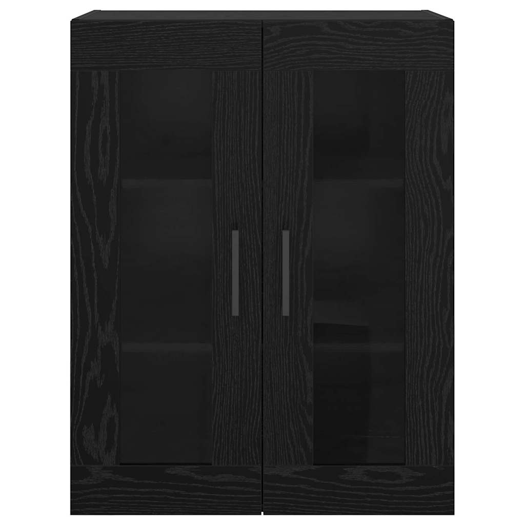 Veggskap Veggmontert Svart eik 69.5 x 34 x 90 cm Konstruert tre