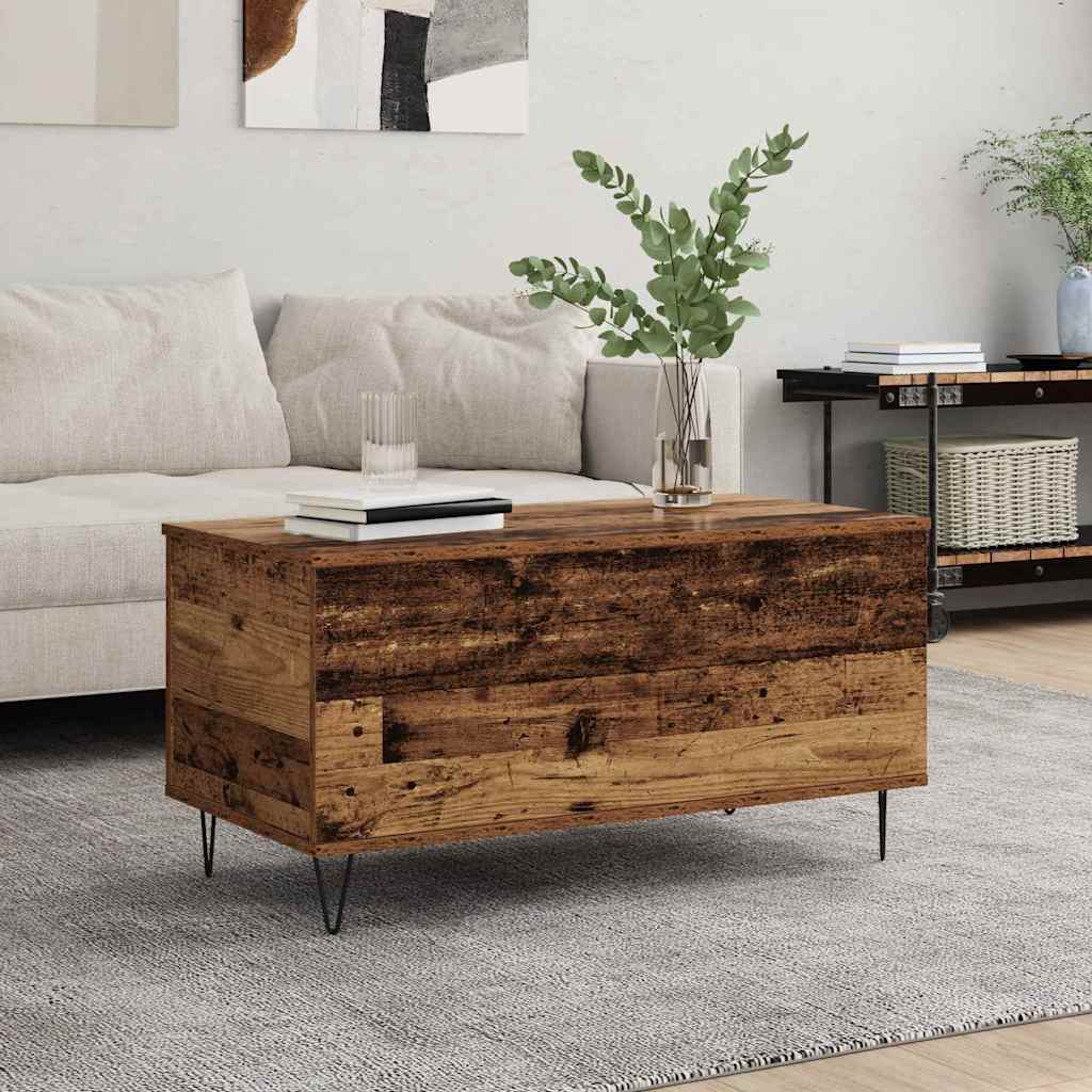 Kaffebord Gammelt tre 90 x 44.5 x 45 cm Konstruert tre