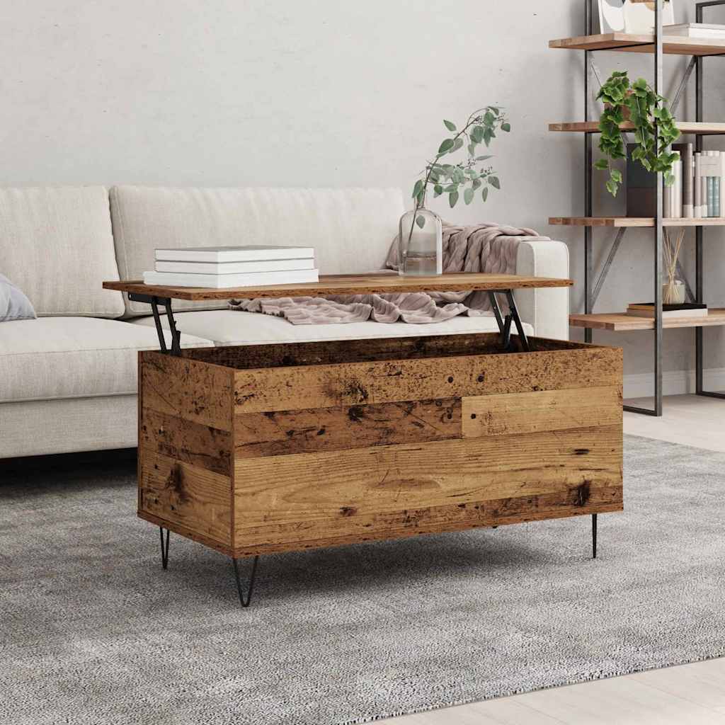 Kaffebord Gammelt tre 90 x 44.5 x 45 cm Konstruert tre
