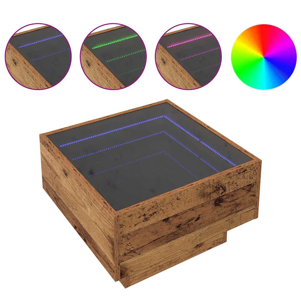 Kaffebord Gammelt tre 50 x 50 x 30 cm Konstruert tre