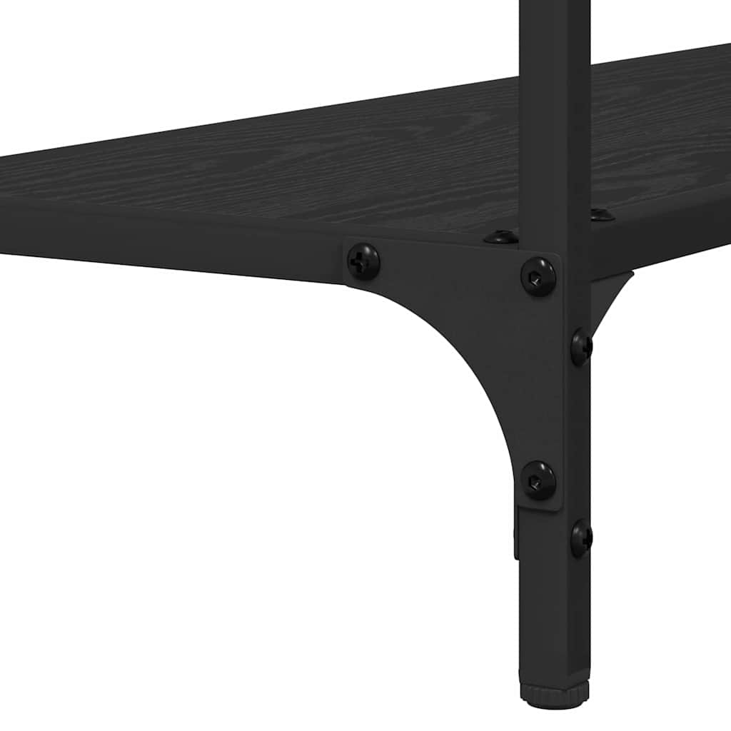 Konsollbord Svart eik 75 x 30.5 x 75 cm Konstruert tre