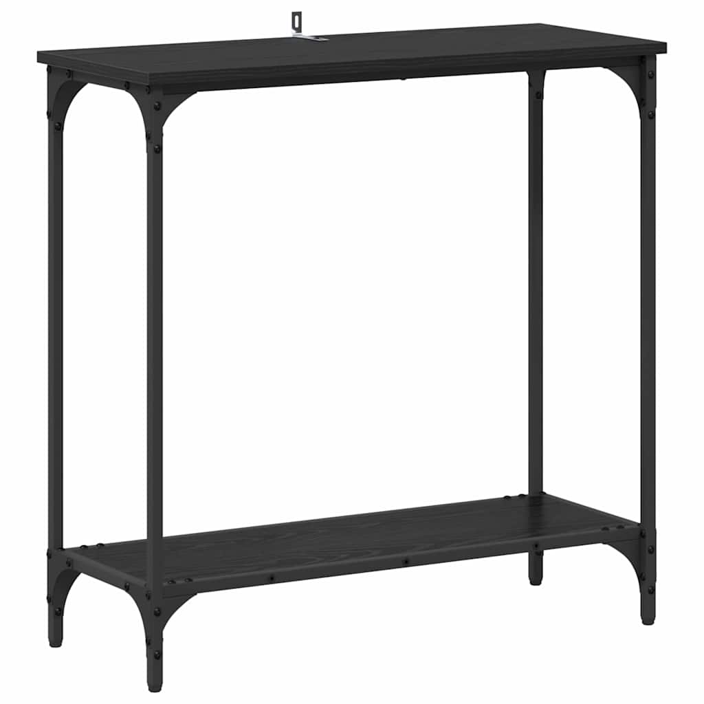 Konsollbord Svart eik 75 x 30.5 x 75 cm Konstruert tre