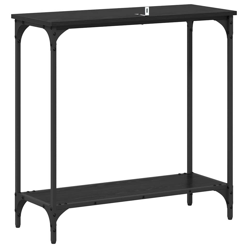 Konsollbord Svart eik 75 x 30.5 x 75 cm Konstruert tre