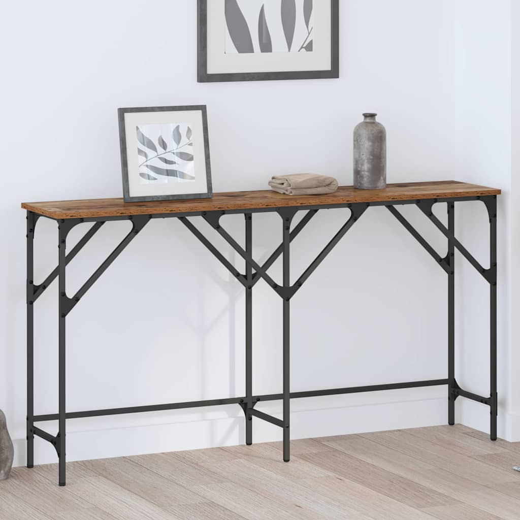 Konsollbord Gammelt tre 140 x 29 x 75 cm Konstruert tre