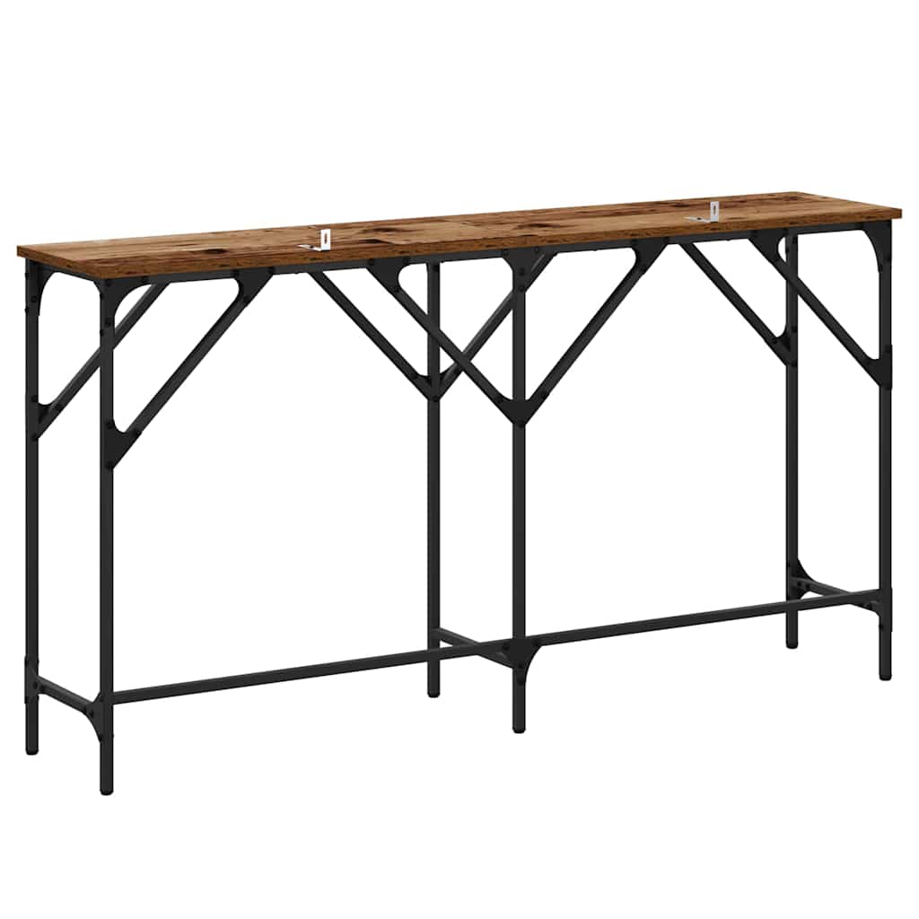Konsollbord Gammelt tre 140 x 29 x 75 cm Konstruert tre