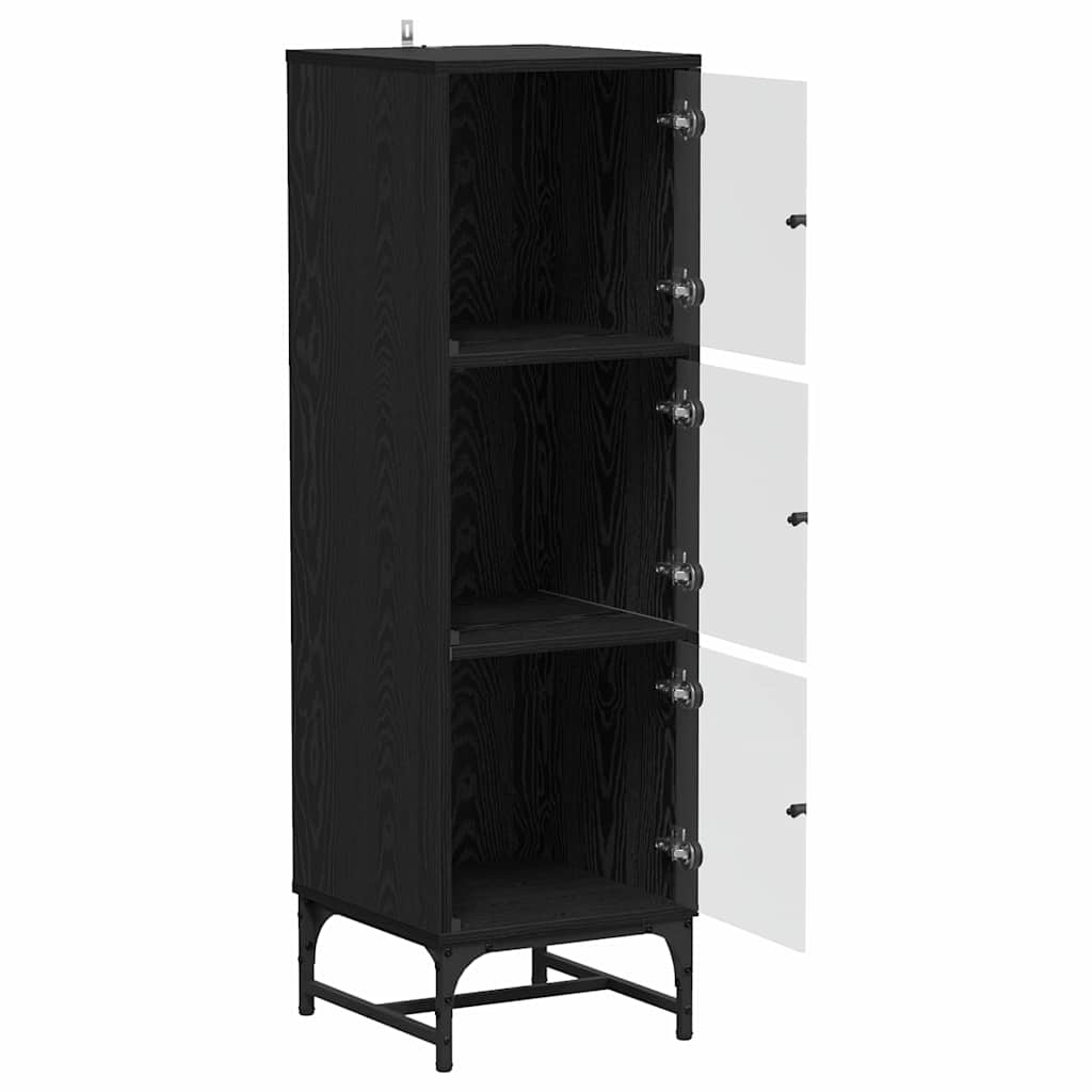 Høyskap Svart eik 35 x 37 x 117 cm Konstruert tre