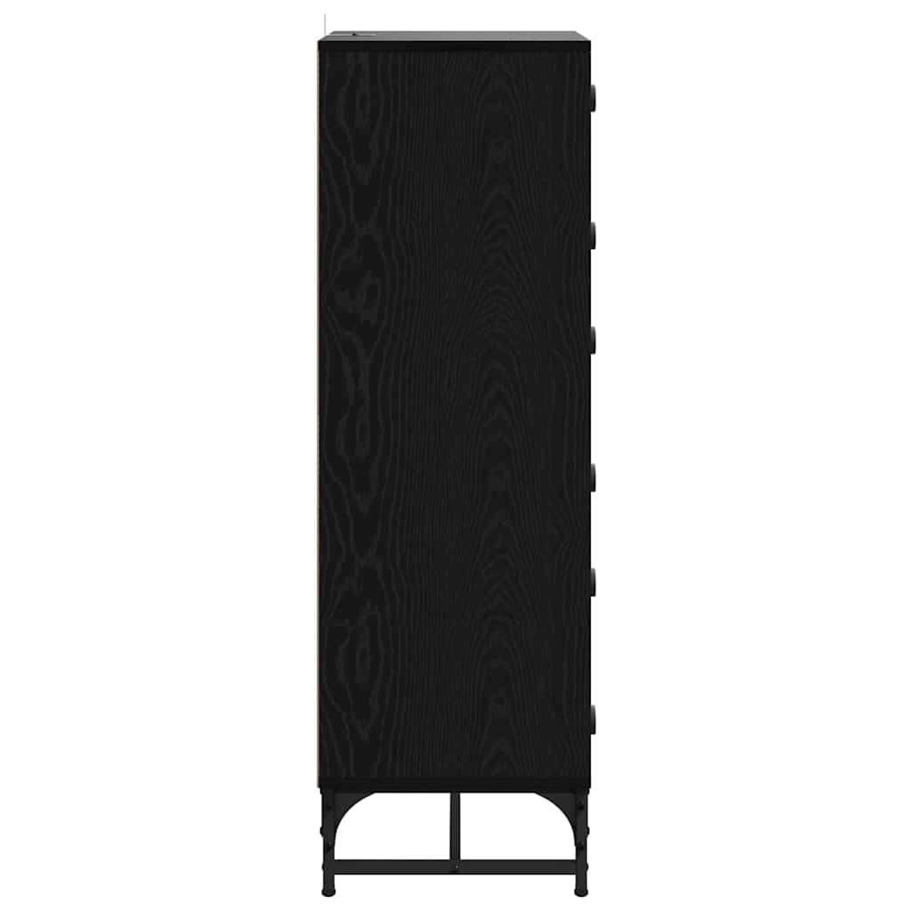 Høyskap Svart eik 35 x 37 x 117 cm Konstruert tre