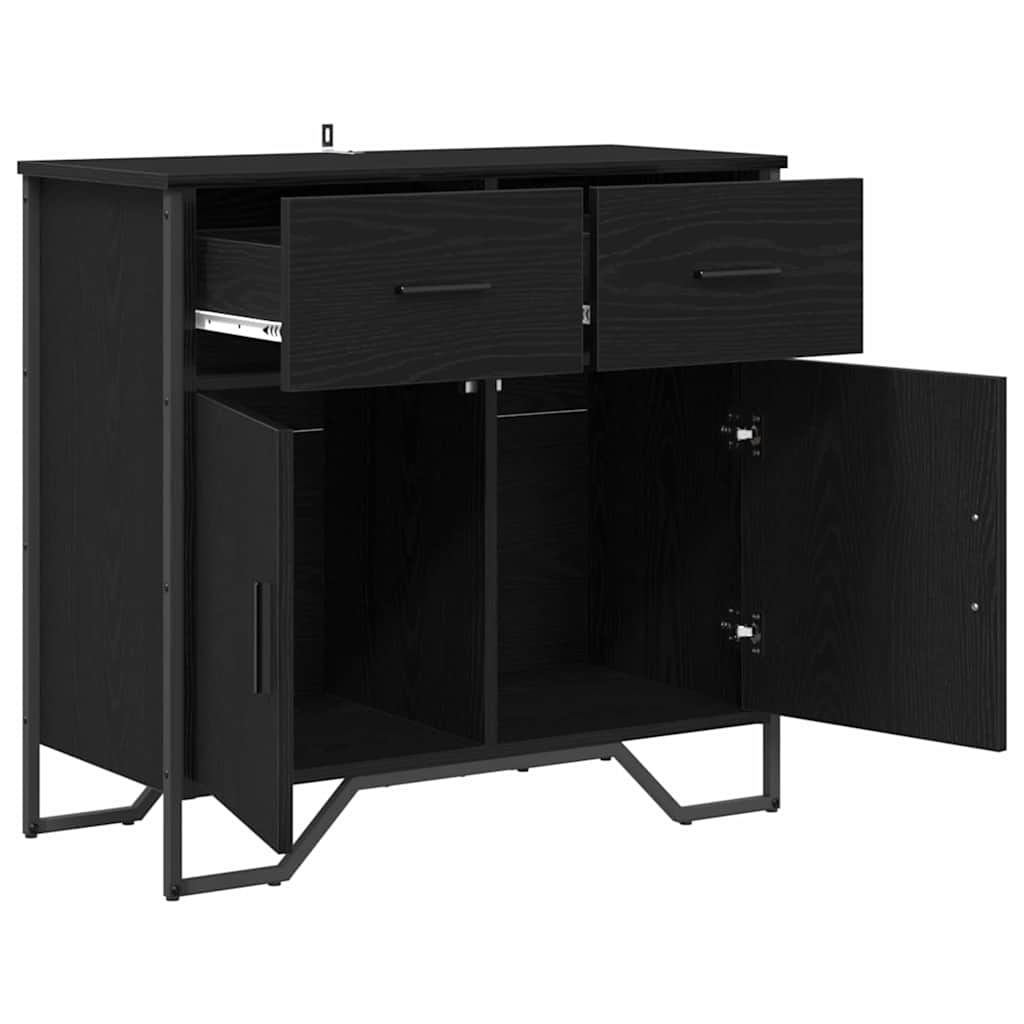 Serviesskap Svart eik 79.5 x 35.5 x 74.5 cm Konstruert tre