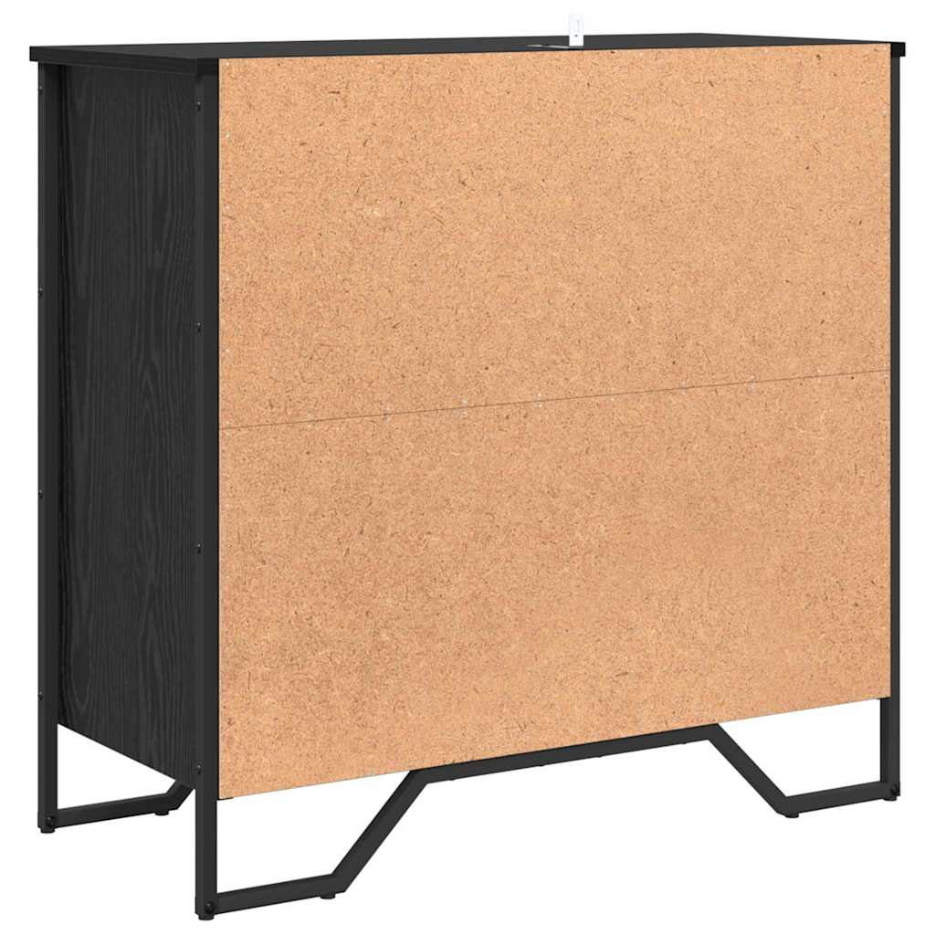 Serviesskap Svart eik 79.5 x 35.5 x 74.5 cm Konstruert tre
