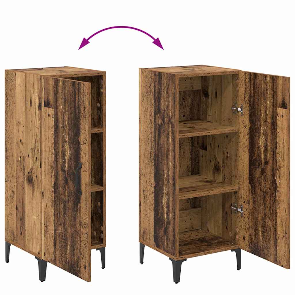 Serviesskap Gammelt tre 34,5 x 34 x 90 cm Konstruert tre