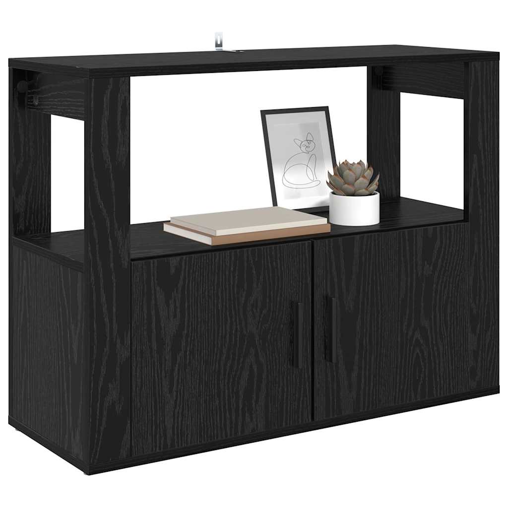 Serviesskap Svart eik 80 x 30 x 60 cm Konstruert tre