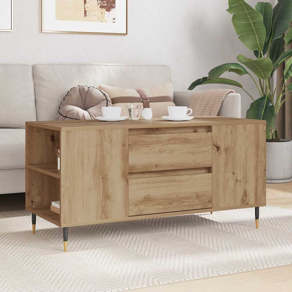 Kaffebord artisan eik 102 x 44.5 x 50 cm Konstruert tre