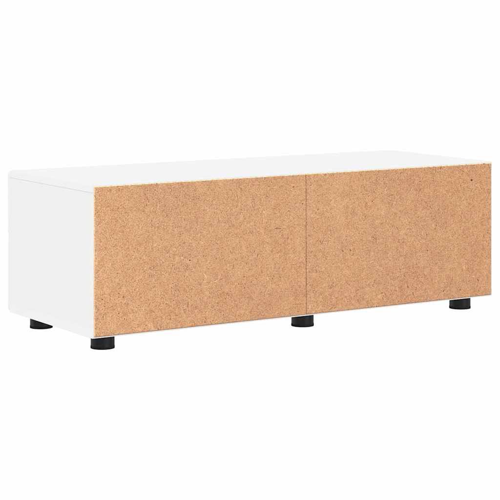 TV-skap med skuff Hvit 100.5 x 39 x 30 cm Konstruert tre