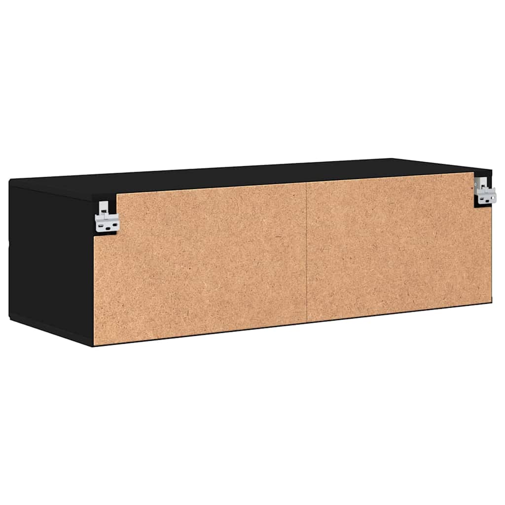TV-skap med skuff Svart 100.5 x 39 x 30 cm Konstruert tre