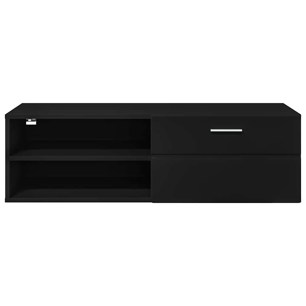 TV-skap med skuff Svart 100.5 x 39 x 30 cm Konstruert tre