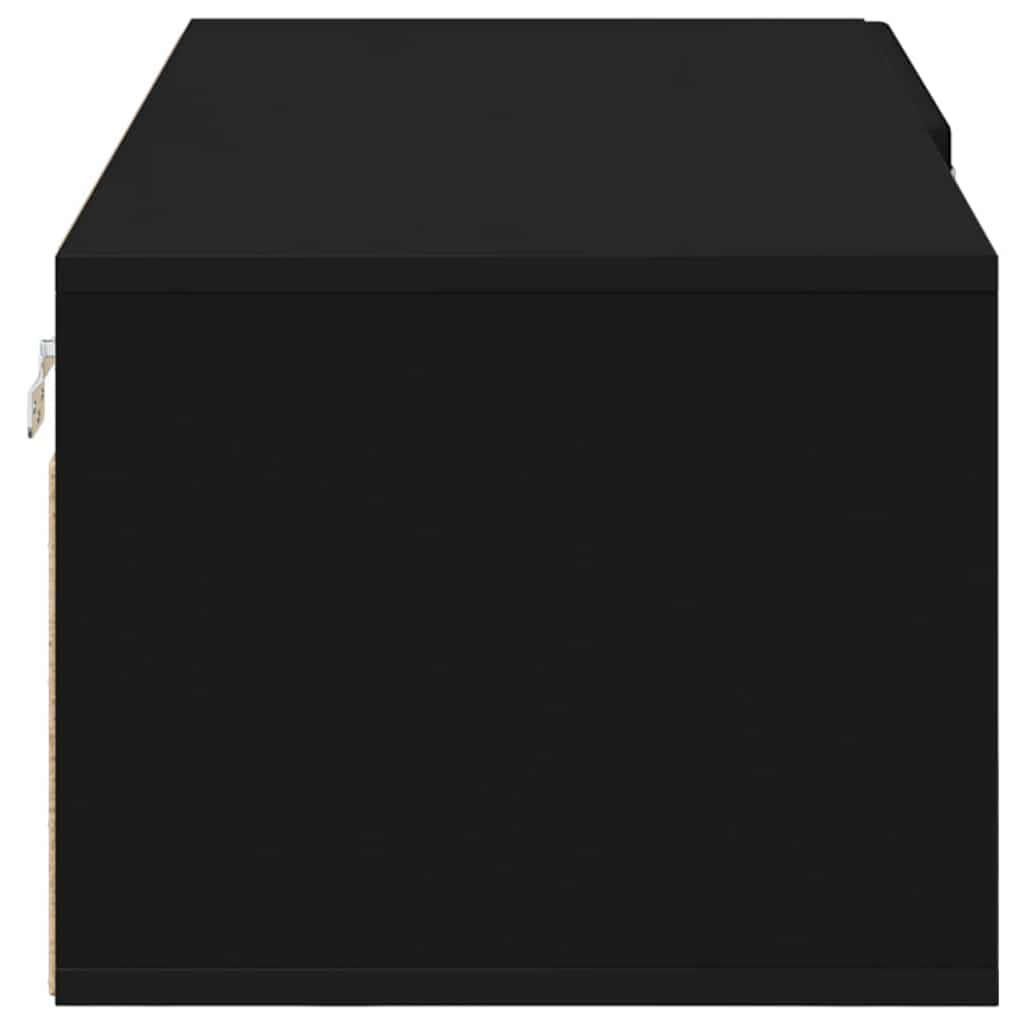 TV-skap med skuff Svart 100.5 x 39 x 30 cm Konstruert tre