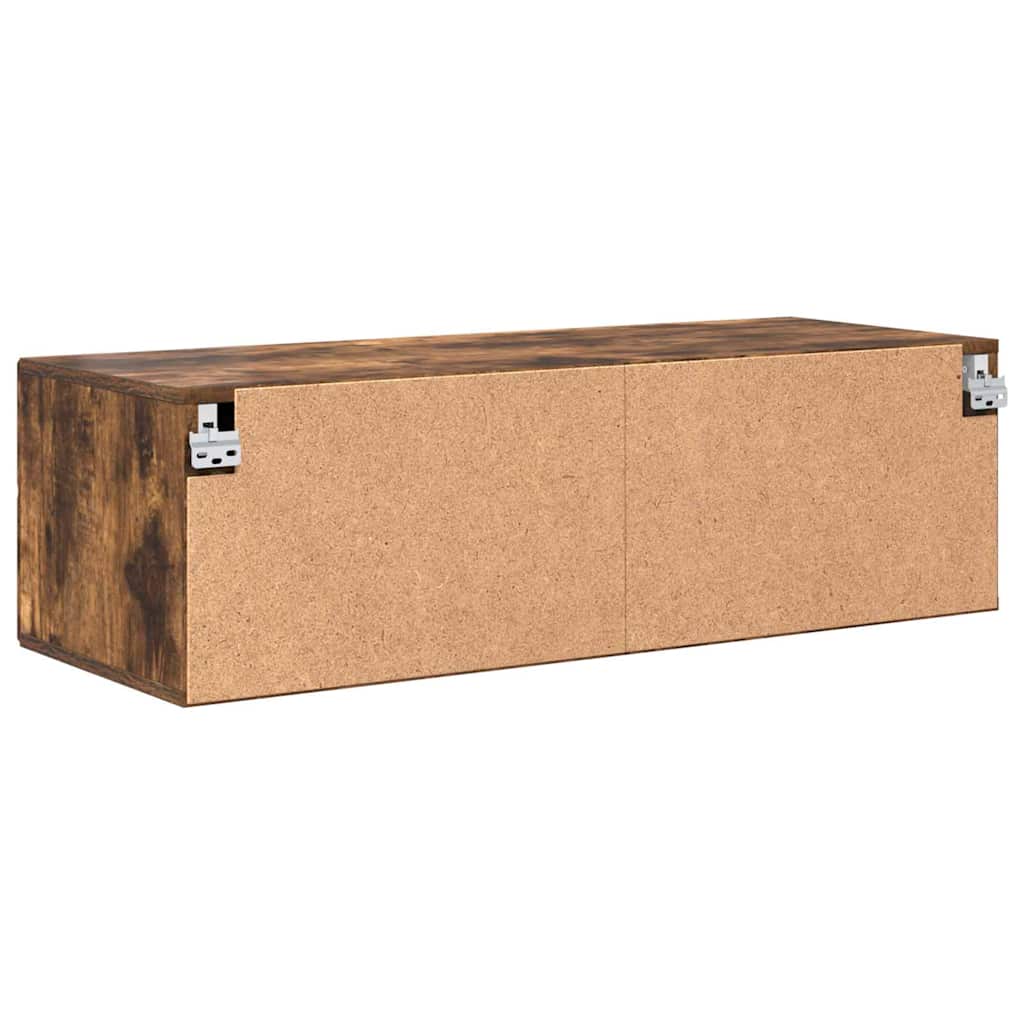TV-skap med skuff Røkt eik 100.5 x 39 x 30 cm Konstruert tre