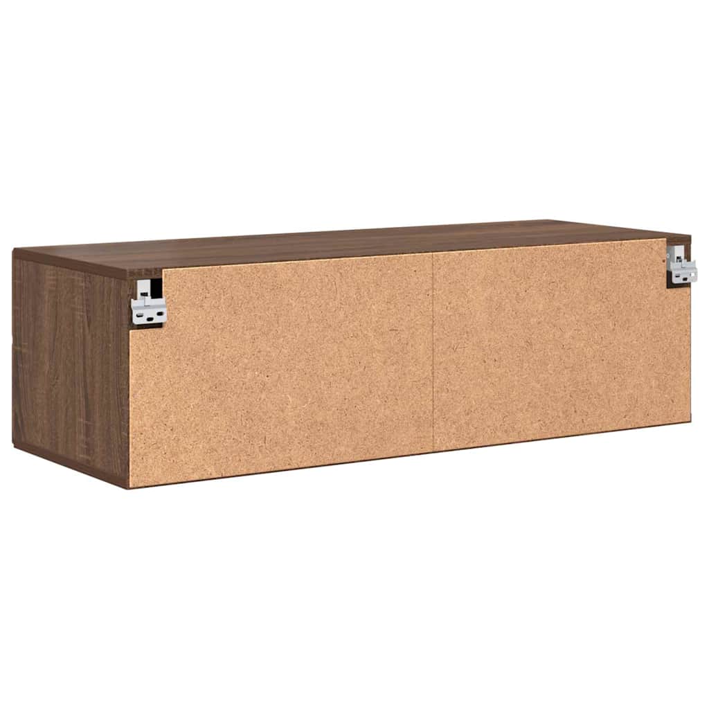 TV-skap med skuff brun eik 100.5 x 39 x 30 cm Konstruert tre