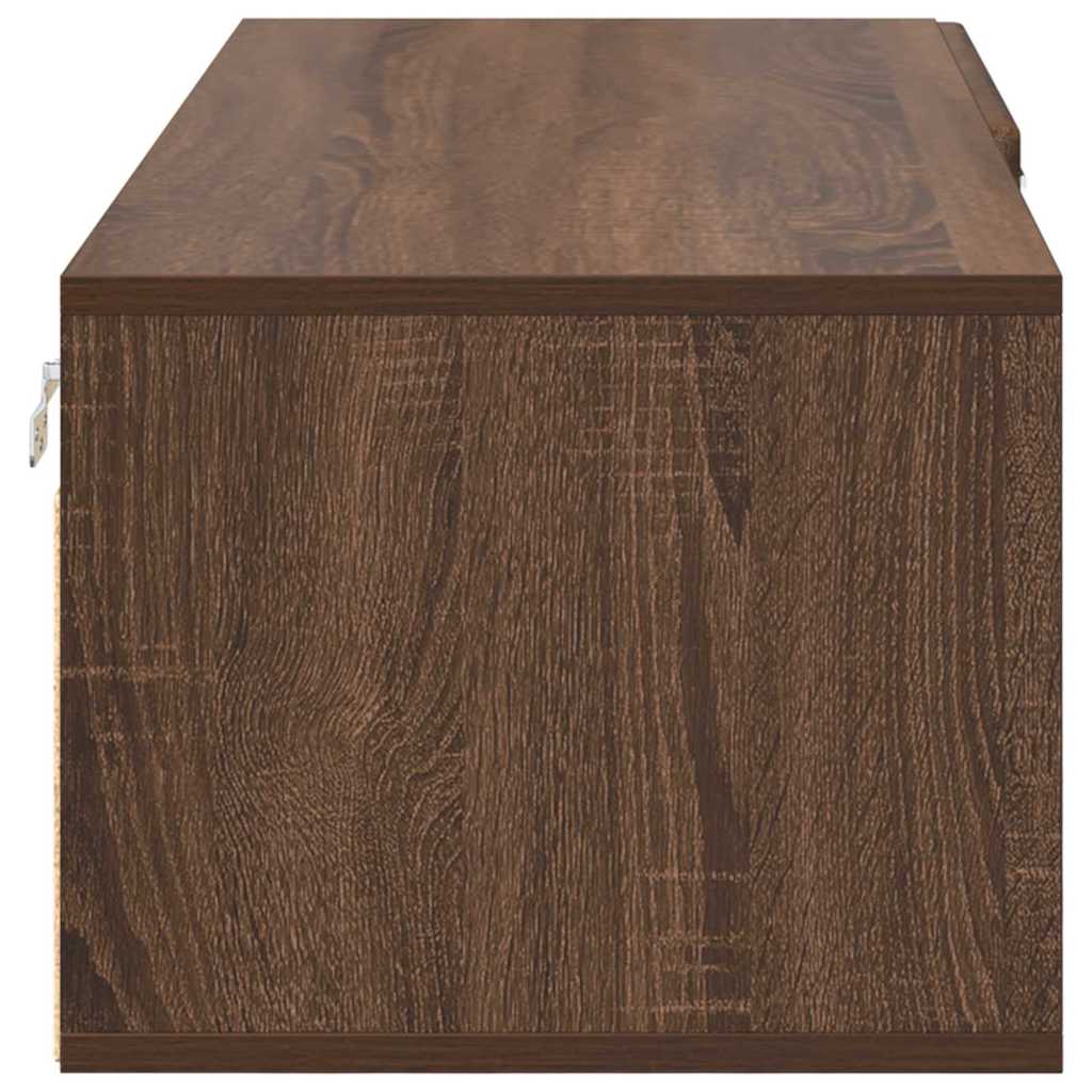 TV-skap med skuff brun eik 100.5 x 39 x 30 cm Konstruert tre