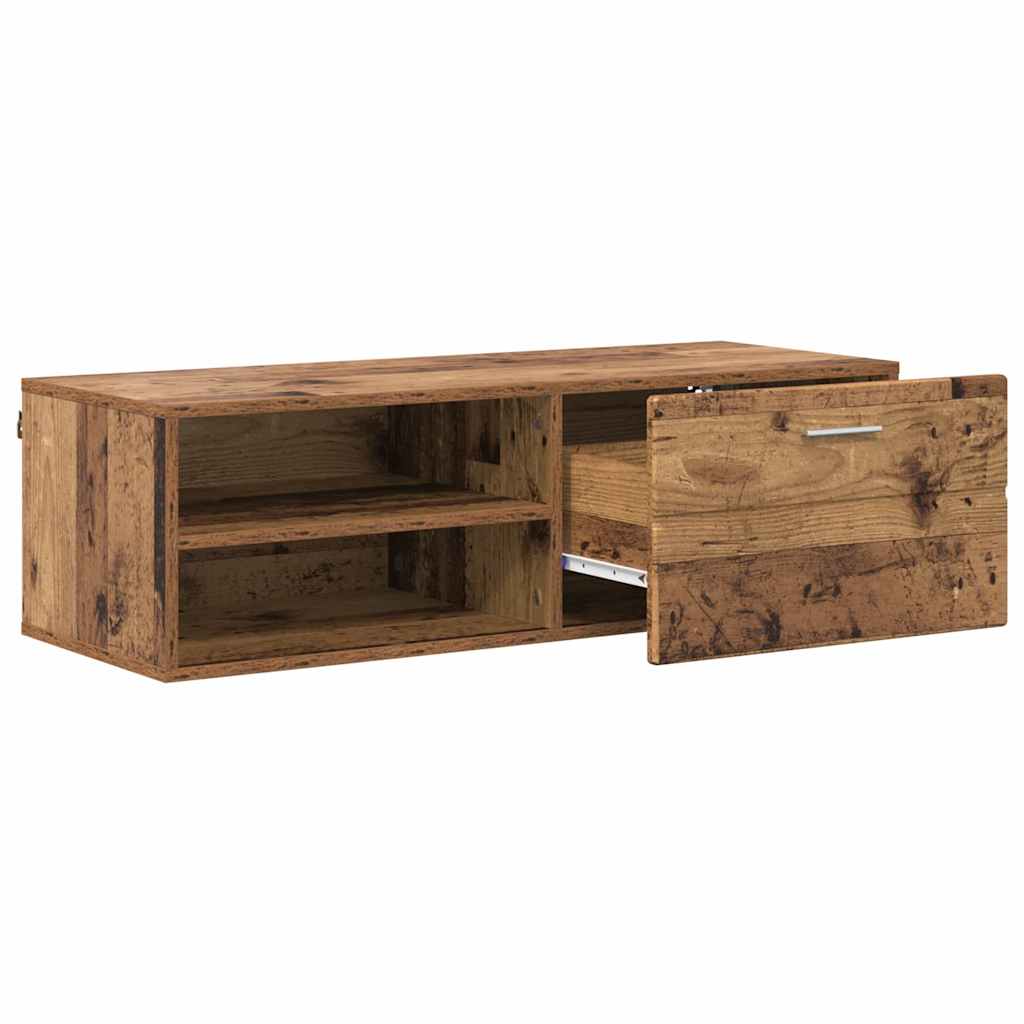 TV-skap med skuff Gammelt tre 100.5 x 39 x 30 cm Konstruert tre