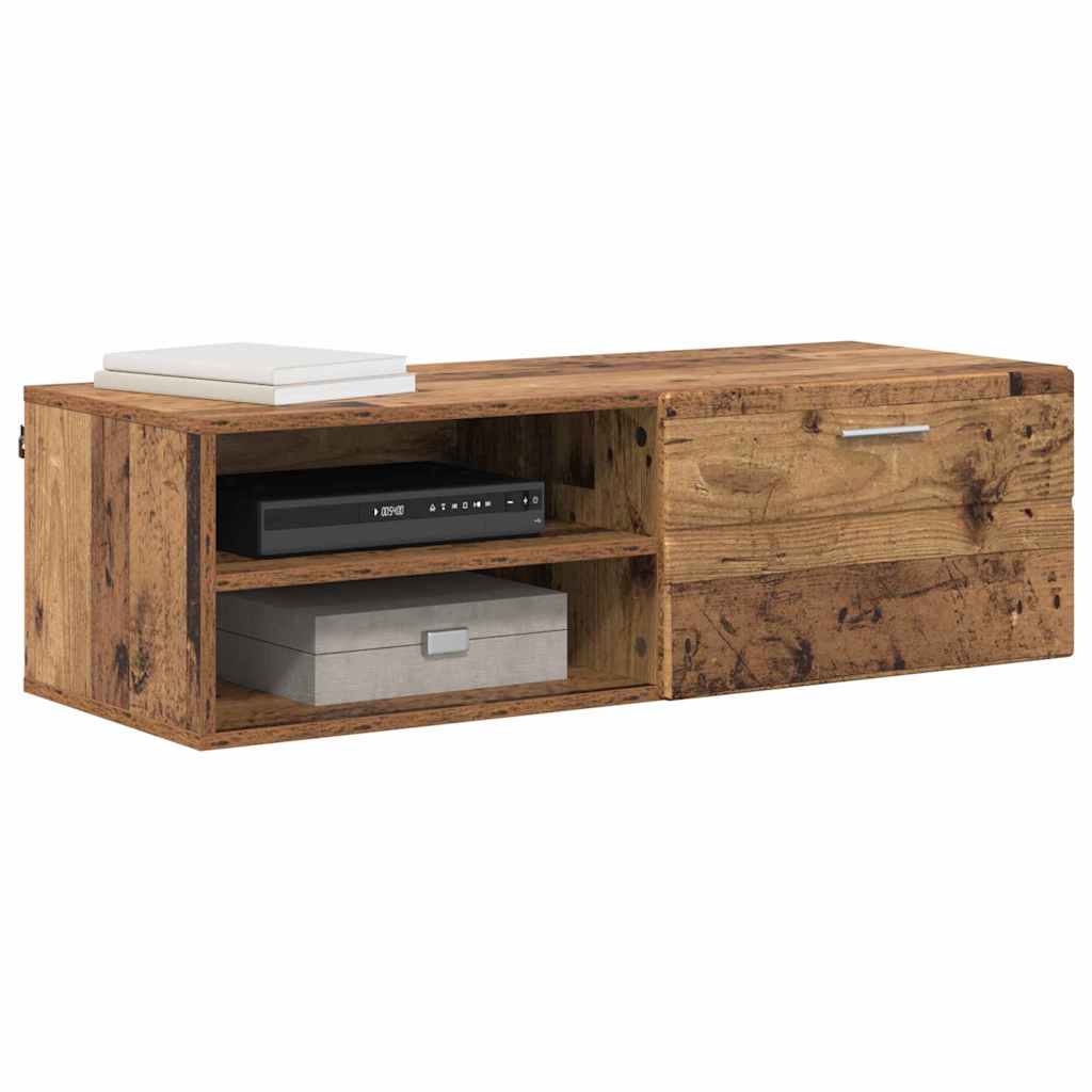 TV-skap med skuff Gammelt tre 100.5 x 39 x 30 cm Konstruert tre