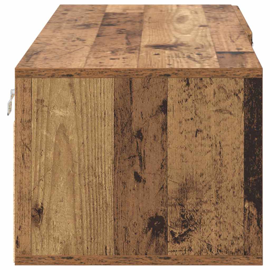 TV-skap med skuff Gammelt tre 100.5 x 39 x 30 cm Konstruert tre