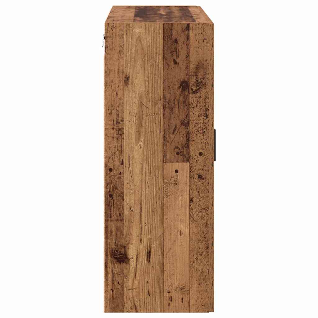 Vegghengte skap 2 pcs Gammelt tre 69.5 x 34 x 90 cm
