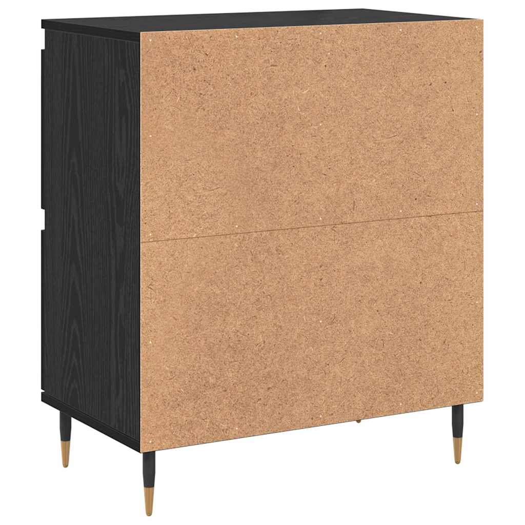 Skap 3 pcs Svart eik 180 x 35 x 70 cm Konstruert tre