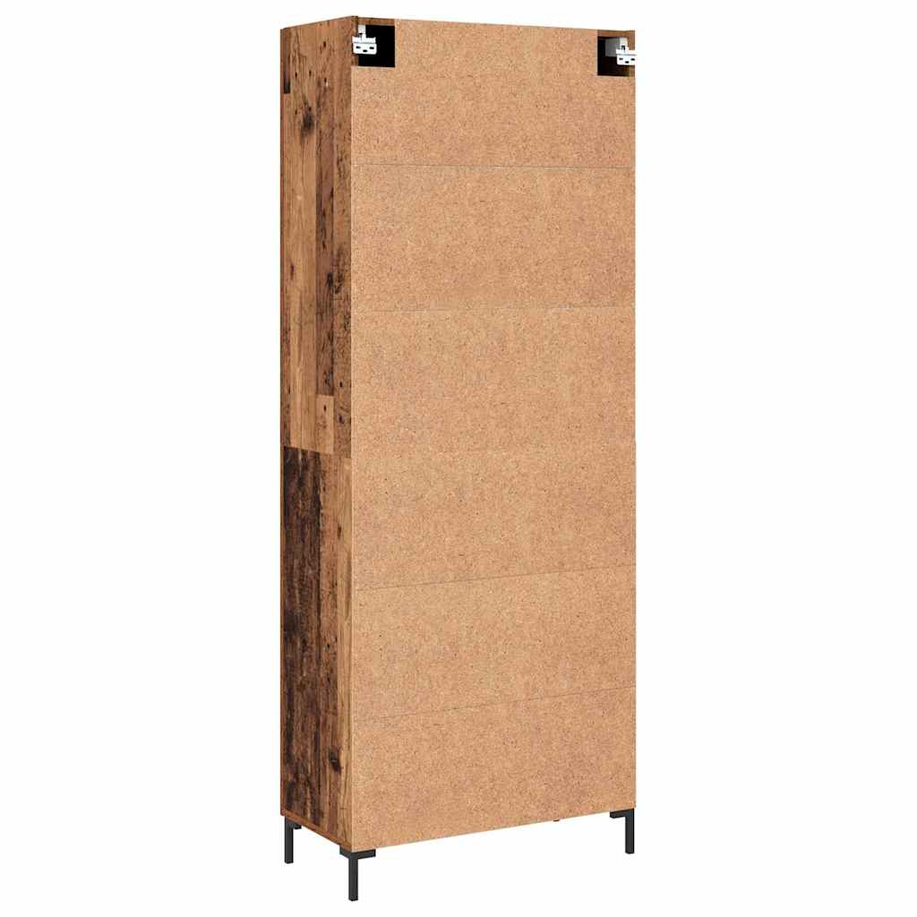 Høyskap Gammelt tre 69.5 x 34 x 180 cm Konstruert tre
