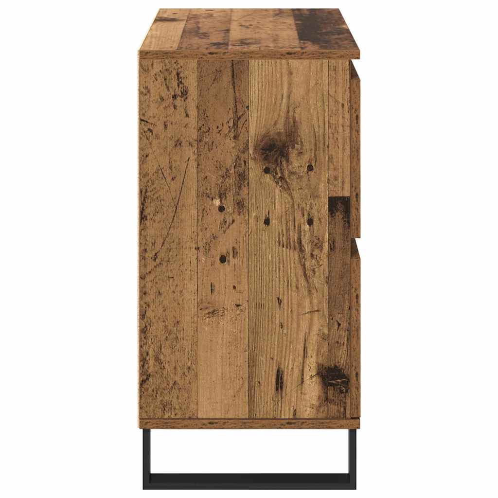 Skap 2 pcs Gammelt tre 120 x 35 x 70 cm Konstruert tre