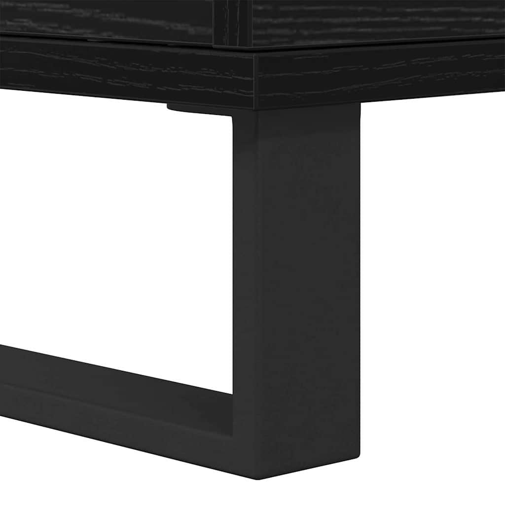 Skap 2 pcs Svart eik 120 x 35 x 70 cm Konstruert tre