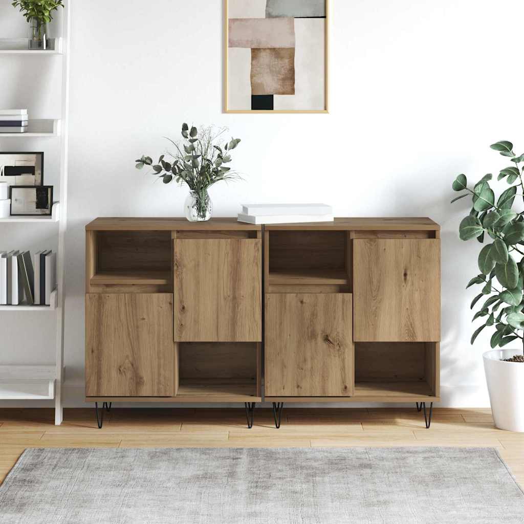 Skap 2 pcs artisan eik 120 x 35 x 70 cm Konstruert tre
