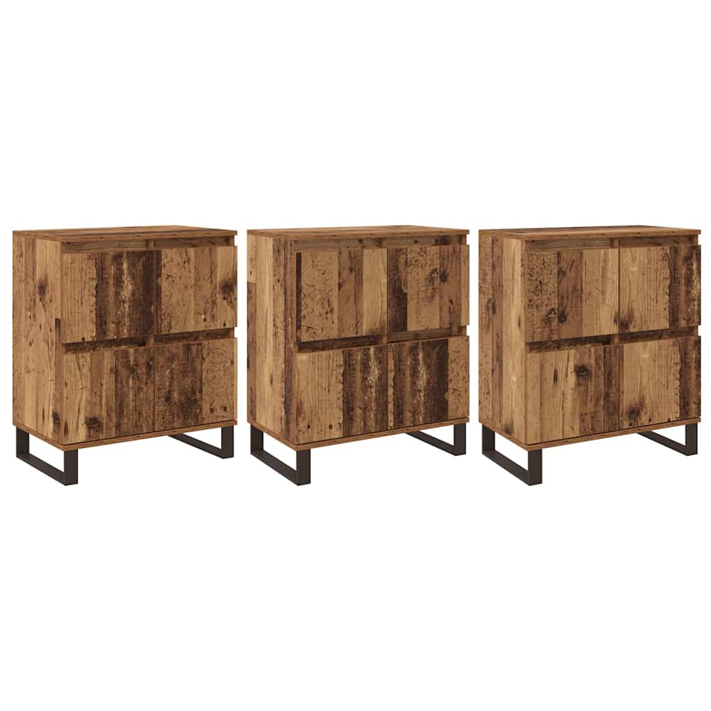 Skap 3 pcs Gammelt tre 180 x 35 x 70 cm Konstruert tre