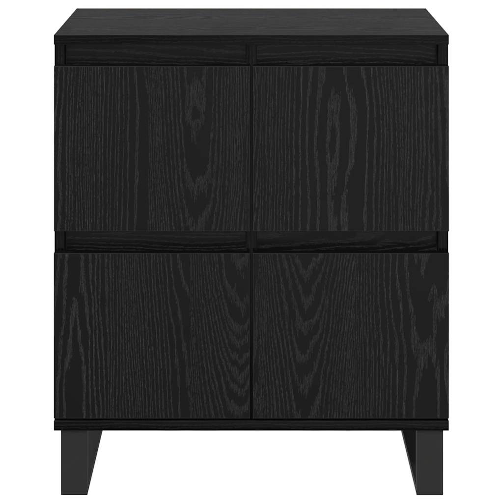 Skap 3 pcs Svart eik 180 x 35 x 70 cm Konstruert tre