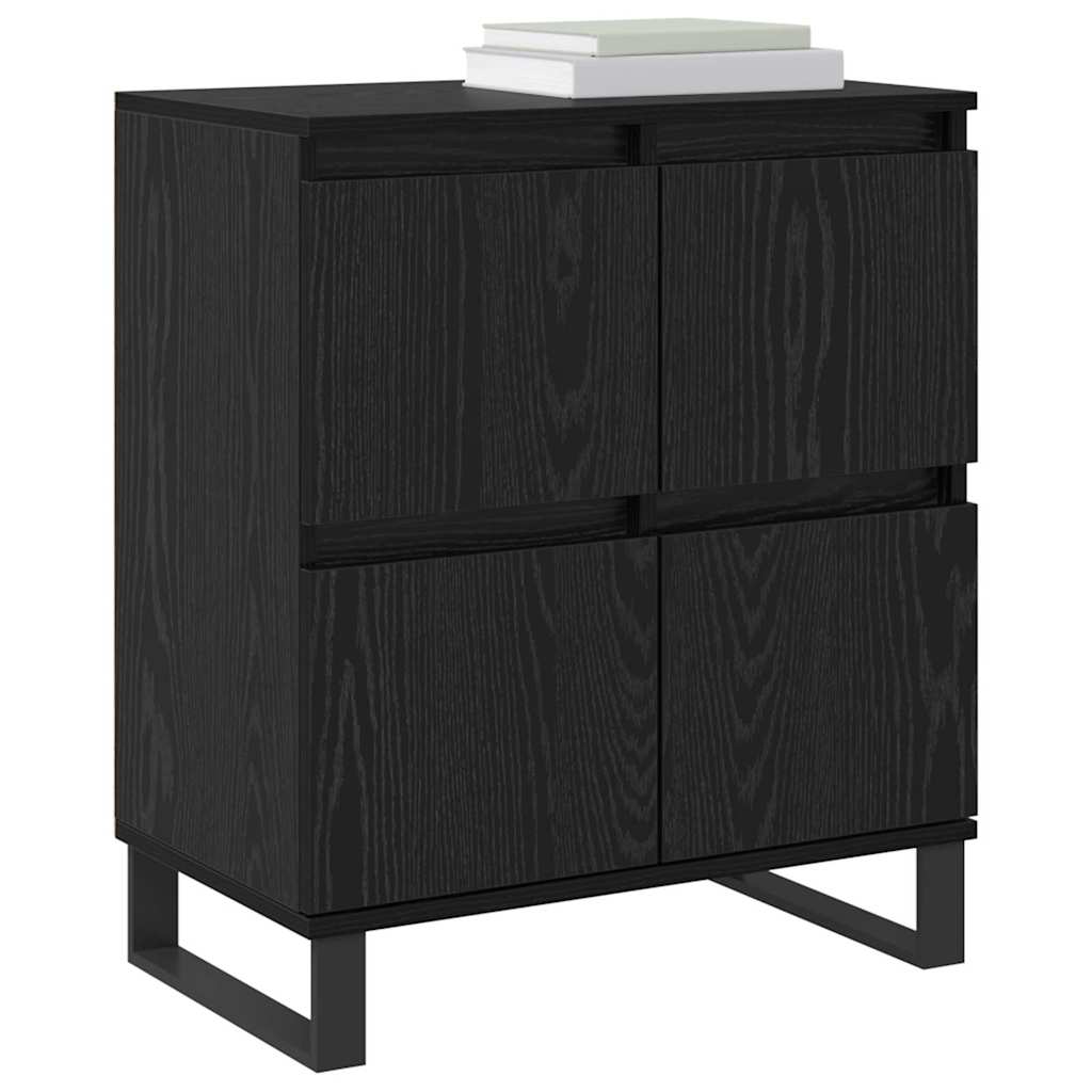 Skap 3 pcs Svart eik 180 x 35 x 70 cm Konstruert tre