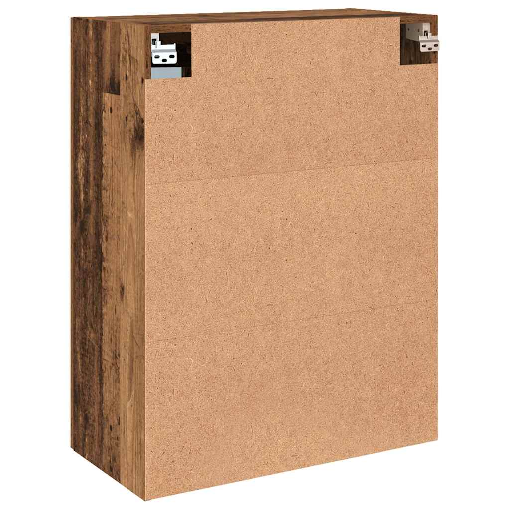 Vegghengte skap 2 pcs Gammelt tre 69.5 x 34 x 90 cm