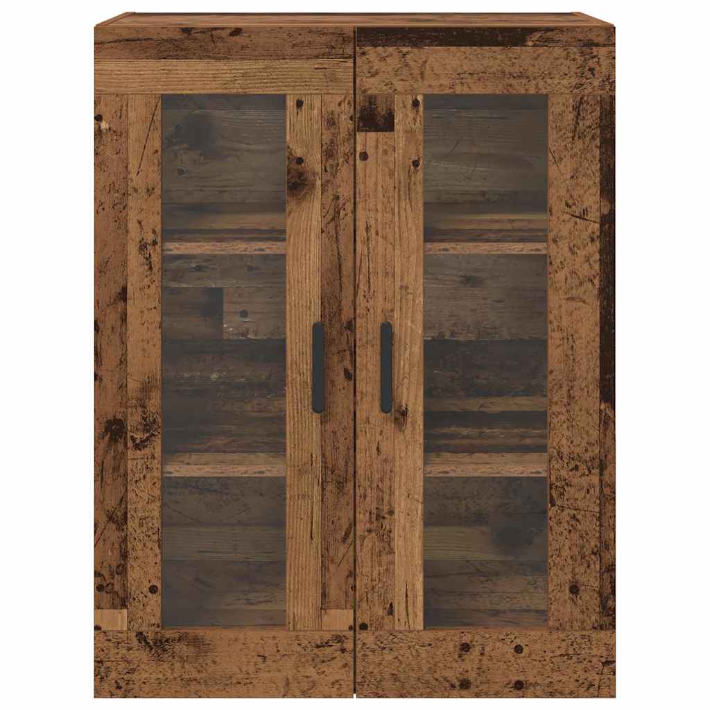 Vegghengte skap 2 pcs Gammelt tre 69.5 x 34 x 90 cm