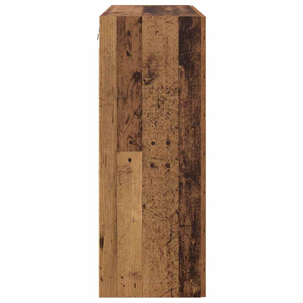Vegghengte skap 2 pcs Gammelt tre 69.5 x 34 x 90 cm