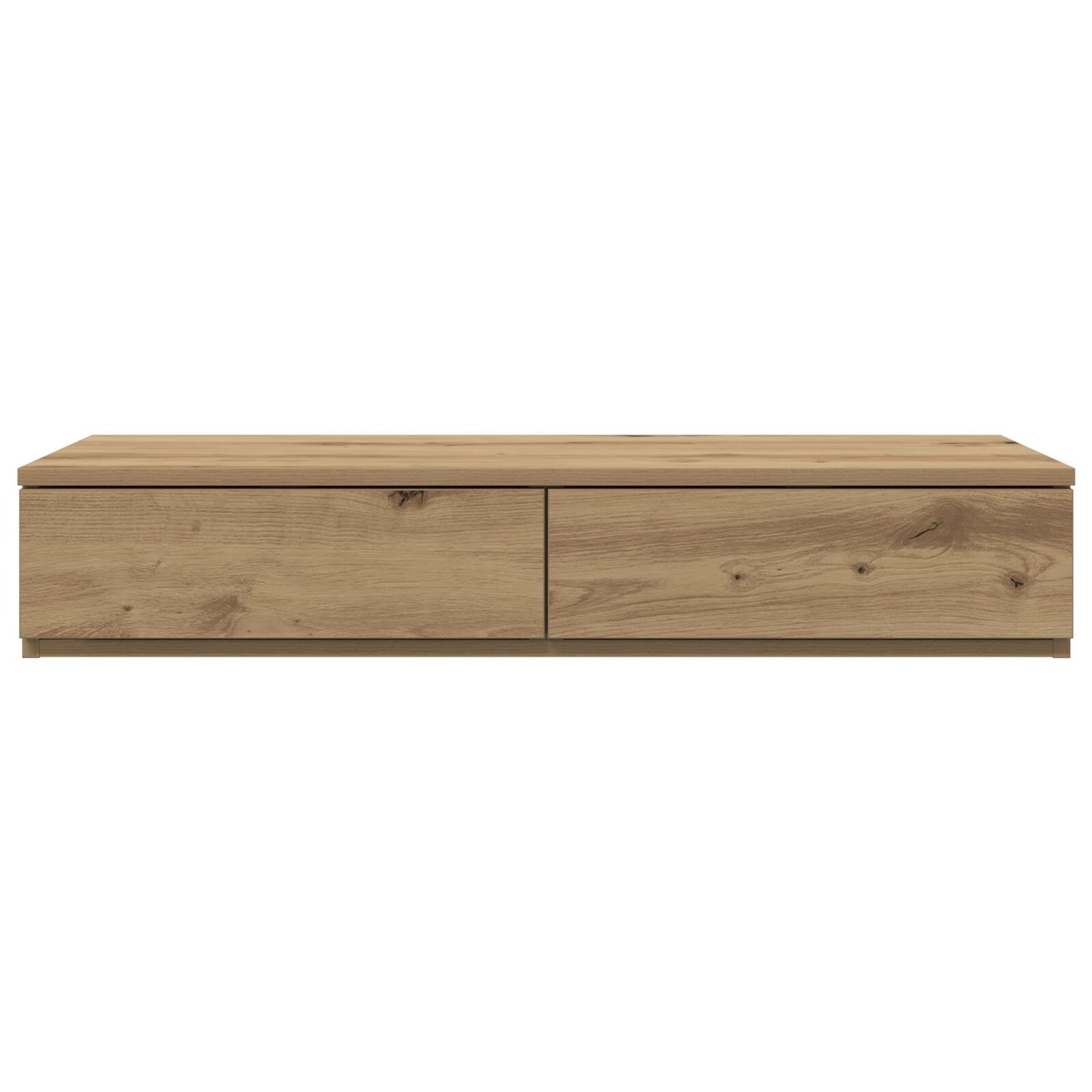 Seng med Skuffer i Håndlaget Eik 100x36,5x16,5 cm i Konstruert Tre