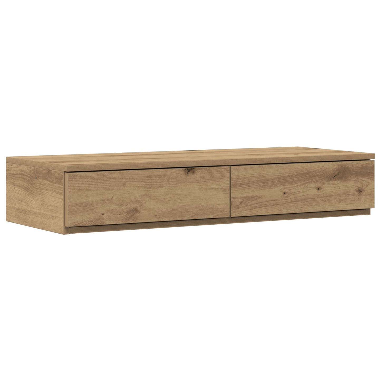 Seng med Skuffer i Håndlaget Eik 100x36,5x16,5 cm i Konstruert Tre