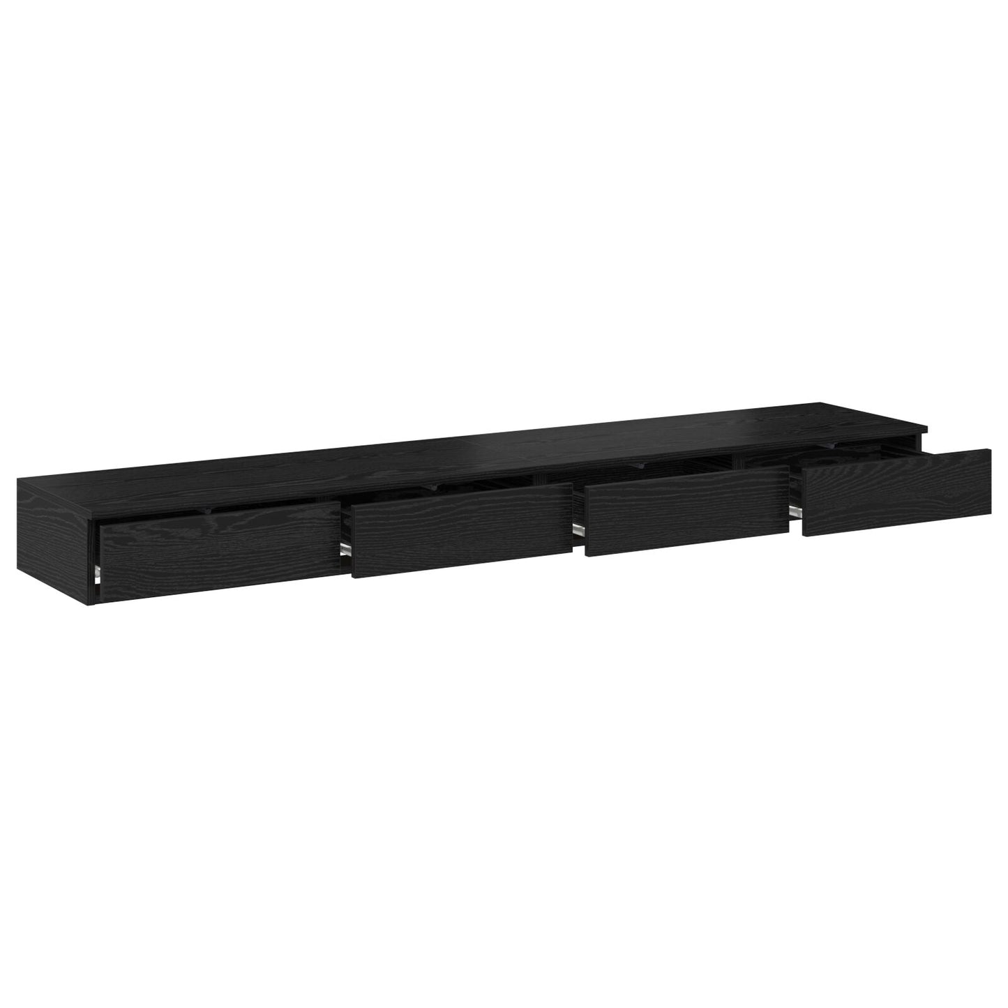 Seng Skuffer Svart 200x36,5x16,5 cm Konstruert Tre