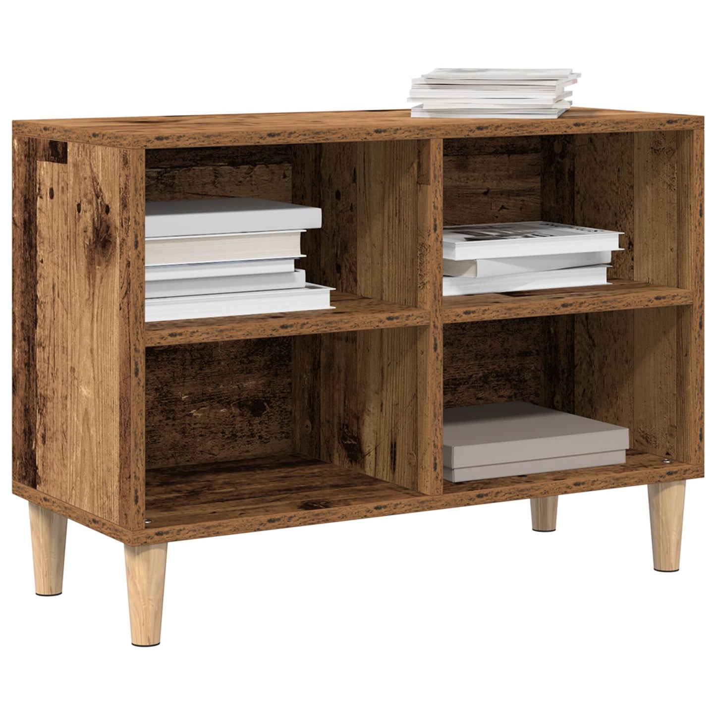 TV-kabinett med treben gammel tre 69.5x30x50 cm