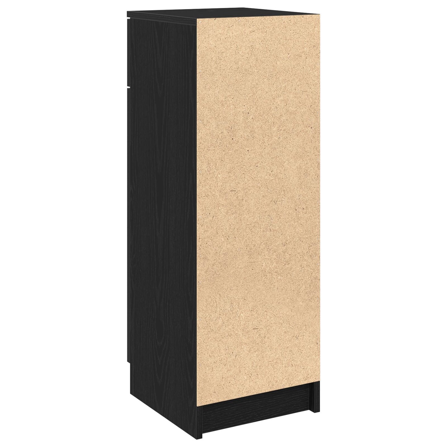 Baderomskap Svart Eik 32x34x90 cm Konstruert Tre