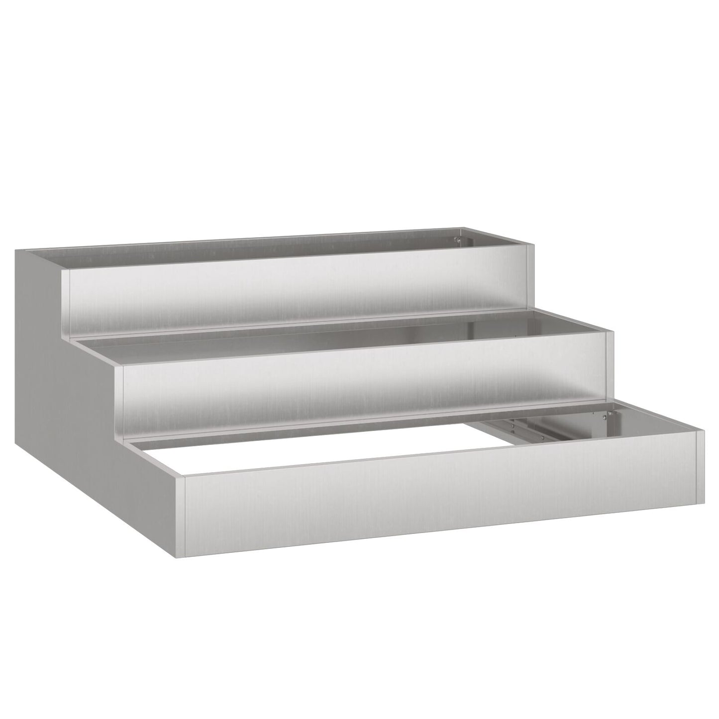 hagekasse 3-tier 90x90x35 cm værbestandig stål