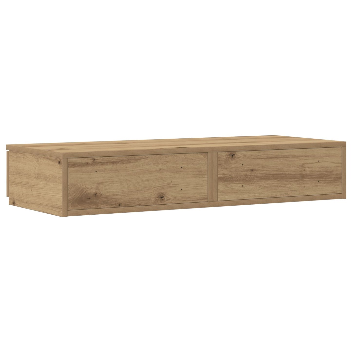 Seng med Skuffer i Håndlaget Eik 100x36,5x16,5 cm i Konstruert Tre