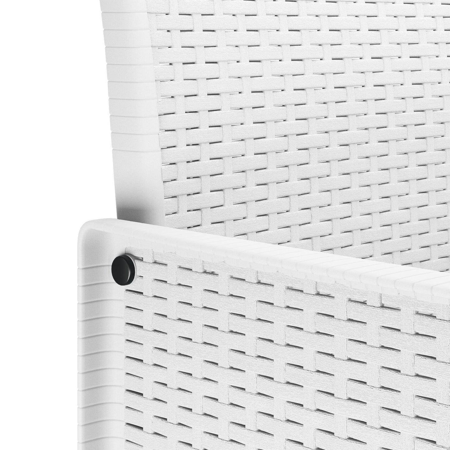 Hage Spisebord Set Sett med 9 Hvit PE Rattan Ergonomisk
