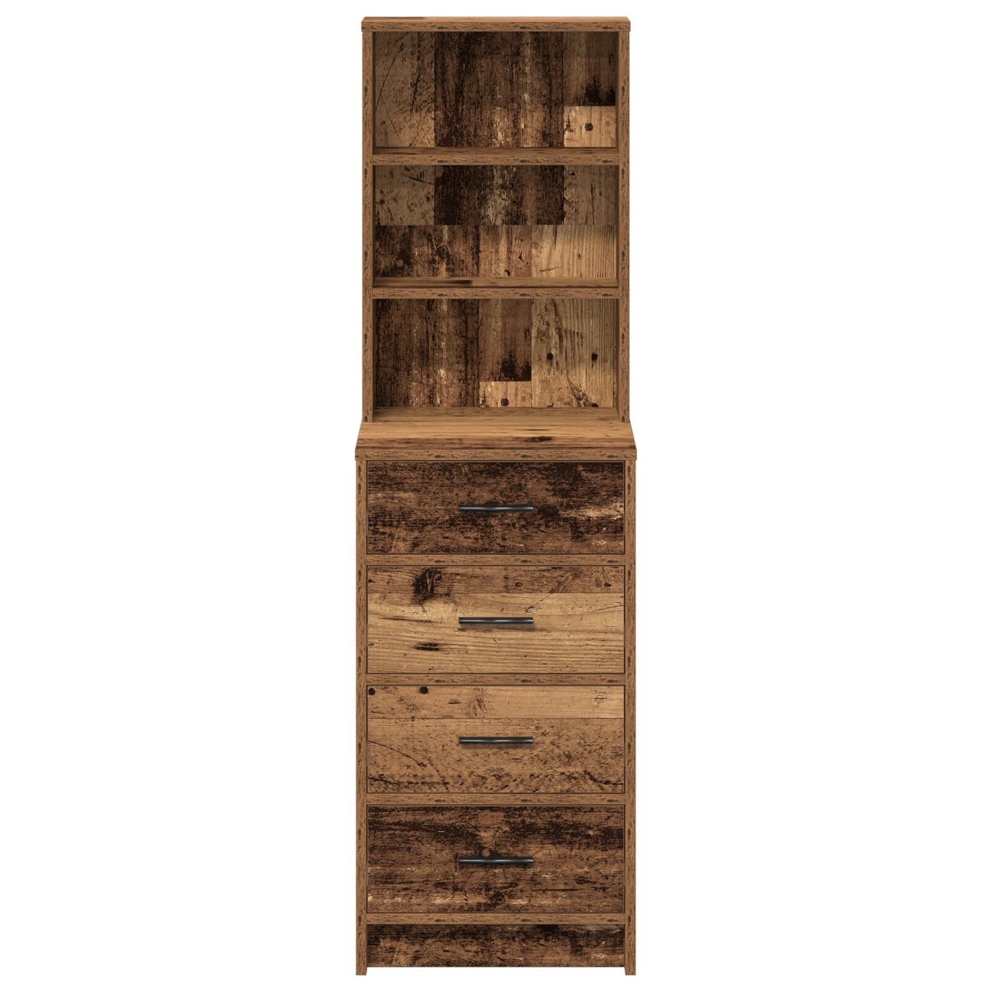 Høyt skap gammelt tre 40x41x135 cm konstruert tre