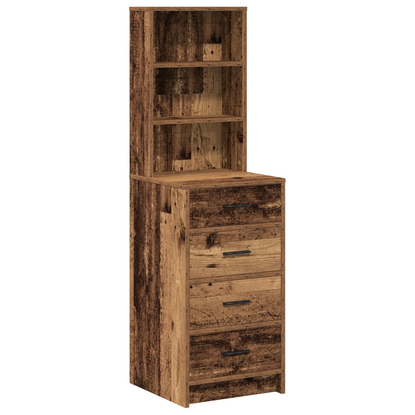 Høyt skap gammelt tre 40x41x135 cm konstruert tre
