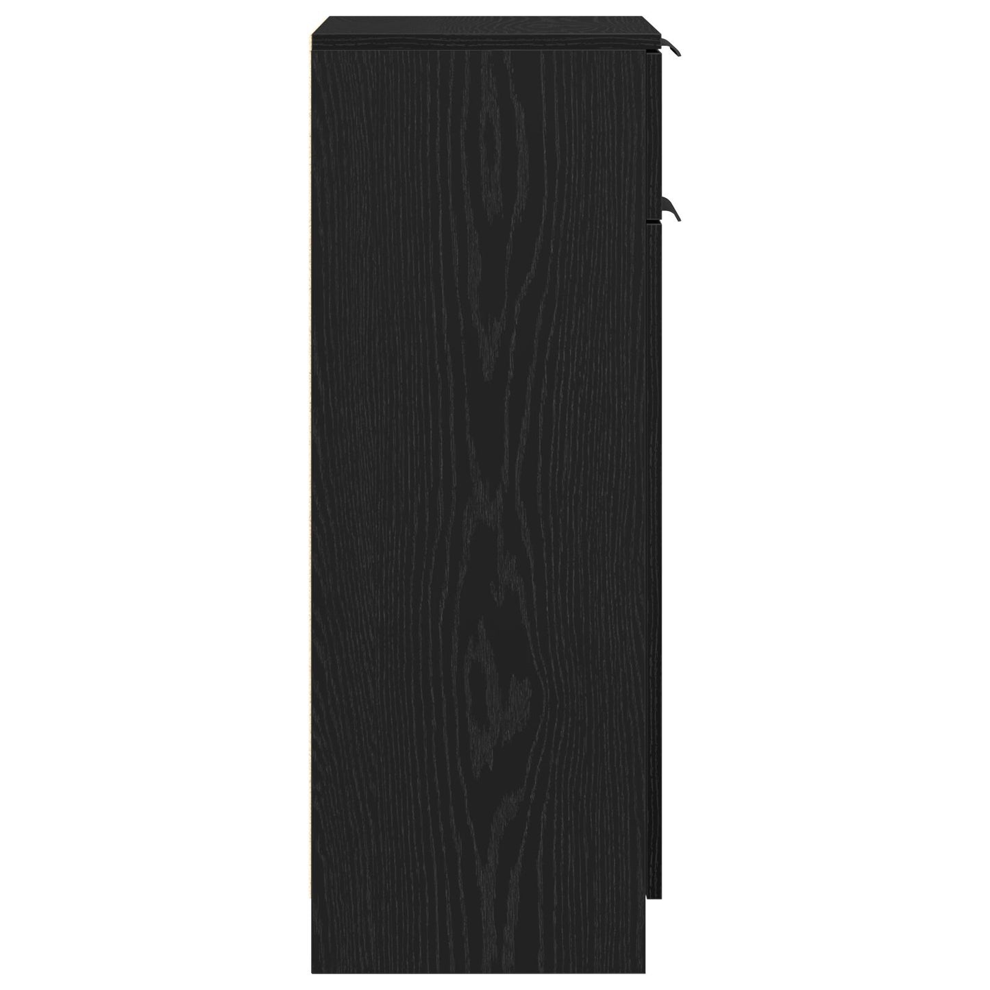 Baderomskap Svart Eik 32x34x90 cm Konstruert Tre